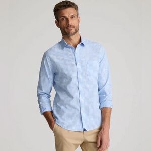 UNTUCKit Light Blue Gingham Shirt - XL